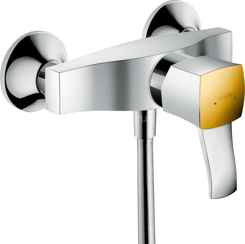 31360090 Metropol Classic Смеситель для душа однорычажный, с рычаговой рукояткой, ВМ, хром/под золот