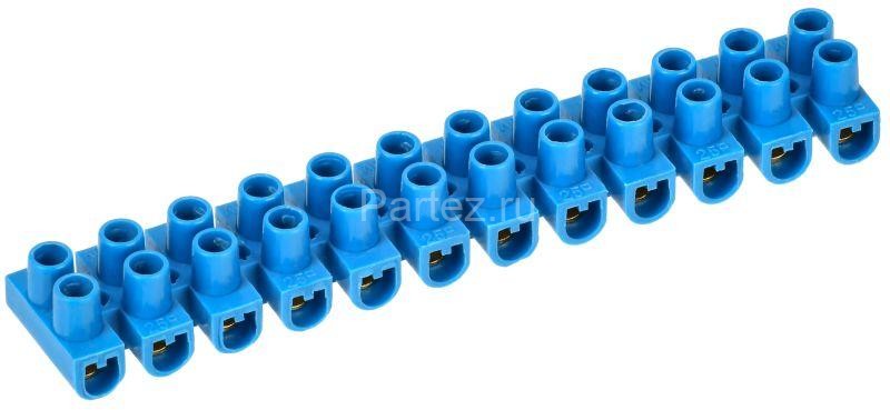 Колодка клеммная ЗВИ-3 н/г 1.0-2.5кв.мм 12 пар син. IEK UZV6-003-04