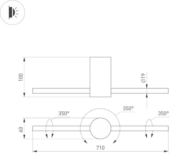 Настенный светильник Arlight 047348