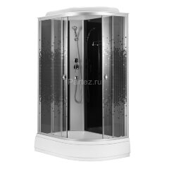 Душевая кабина Loranto 120x80x215 левая, поддон 13 см, 4 мм прозрачное стекло с рисунком "мозайка" (CS-1200-13ТМ/М L)