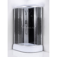 Душевая кабина Loranto 120x80x215 левая, поддон 13 см, 4 мм прозрачное стекло с рисунком "мозайка" (CS-1200-13ТМ/М L)