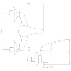 Смеситель Rossinka Y40-41 для душа
