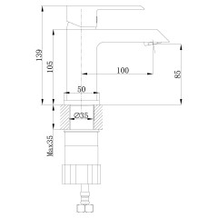 Смеситель Rossinka RS38-11U для раковины