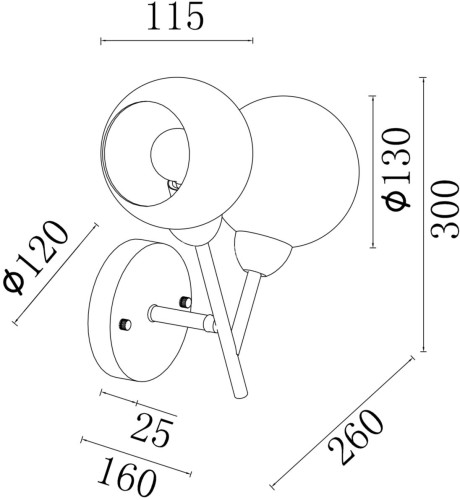 Бра Freya FR5121WL-02G