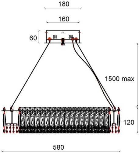 Подвесная люстра Fluorite FL1054-6P