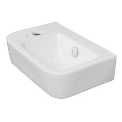 Раковина накладная Azario 375x245x135 левосторонняя, белый глянец (AZ-10100-L)