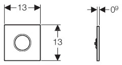 Кнопка смыва Geberit HyTronic Sigma 01 хром, глянцевая/питание от сети (116.021.21.5)