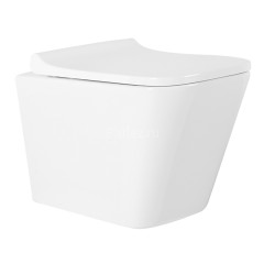 Сет AZARIO инсталляция  + унитаз Teramo (квадратный) с быстросъемным сидением микролифт + клавиша см