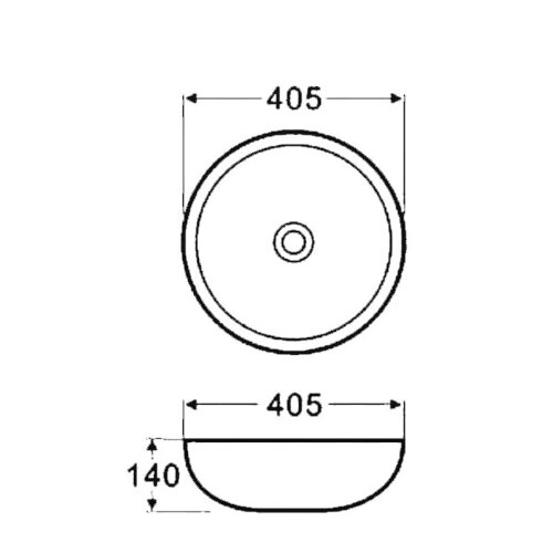 Раковина Azario 405х405х140 накладная, белый (AZ-3216)