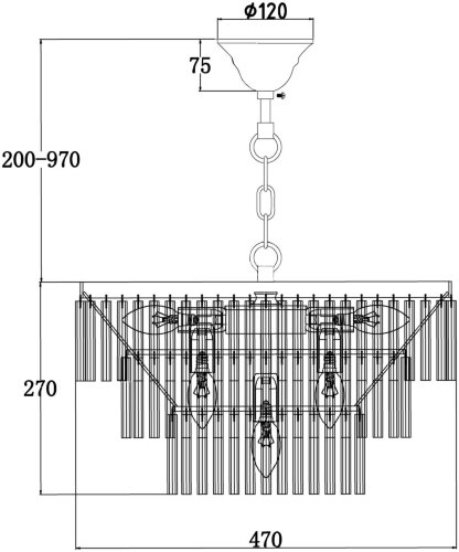 Подвесная люстра Maytoni MOD093PL-09BS
