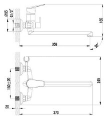 Смеситель Lemark Partner LM6551C универсальный