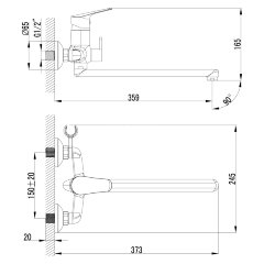 Смеситель Lemark Partner LM6551C универсальный