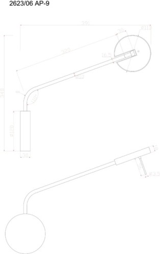 Бра Divinare 2623/06 AP-9