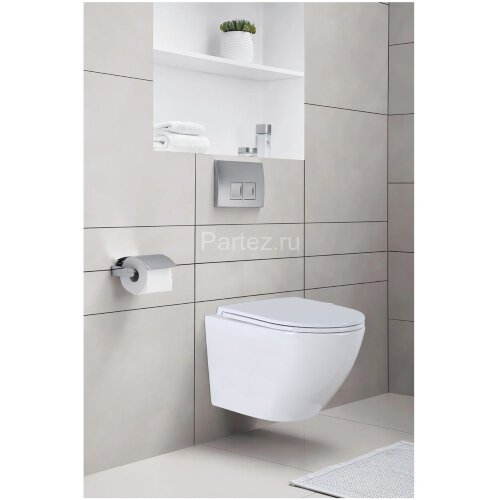 Сет AZARIO инсталляция + унитаз Grado N с быстросъемным сиденьем микролифт+ клавиша смыва хром гляне