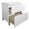 Комплект тумба Azario Мила 70Н 700х480х850 напольная, с раковиной Monte 70, белая (CS00085831)