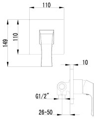 Смеситель Lemark Unit LM4523C для душа, встраиваемый