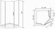 Timo душевой угол BY-839 прозр.(90*90*200), шт