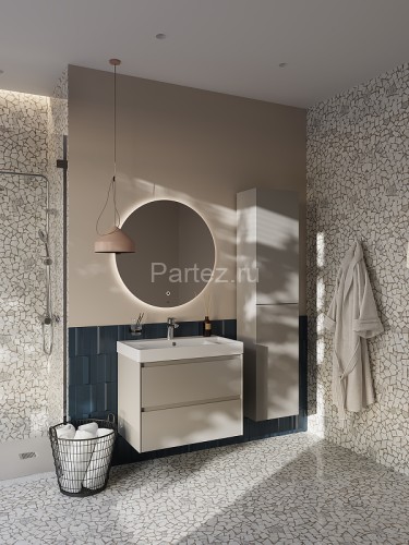 Тумба под раковину Roca Ona 800 подвесная, 2 ящика, бежево-серый матовый (A857630510)