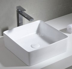 Раковина Azario 39х39х13 накладная, белая (AZ41120)