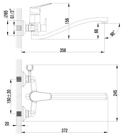 Смеситель Lemark Partner LM6553C универсальный