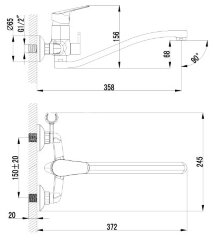 Смеситель Lemark Partner LM6553C универсальный