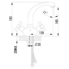 Смеситель Lemark Benefit LM2507C для раковины