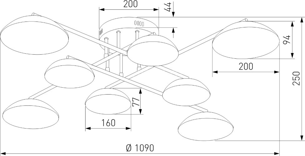 Потолочная люстра Eurosvet 50389 LED латунь