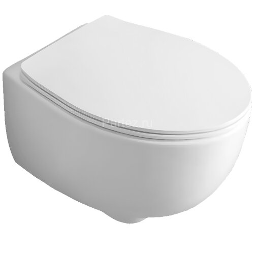 Унитаз подвесной Simas Bormio 350х520х260 безободковый, с креплением F85, цвет белый (BR18bi)