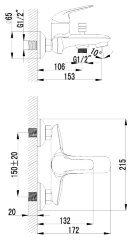 Смеситель Lemark Plus Advance LM1202C для ванны