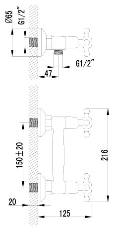 Смеситель Lemark Vintage LM2803B для душа
