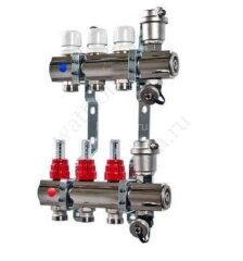 Коллекторная группа НЕРЖ. с расходомерами в сборе 1&quot;х7х3/4&quot;EK VALTEC