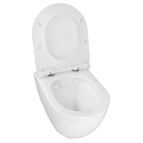 Унитаз подвесной Azario Geno 490х360х360 безободковый, с ультратонким сиденьем микроклифт (AZ2196D)