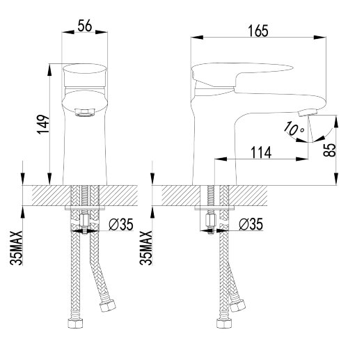 Смеситель Lemark Status LM4406C для раковины