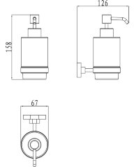 Дозатор для жидкого мыла Ravak Chrome стекло, хром (X07P223)