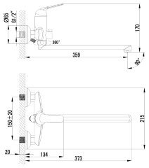 Смеситель Lemark Plus Advance LM1251C универсальный