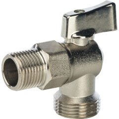 Кран шаровой угловой для стиральных машин 1/2&quot;х3/4&quot; Stout