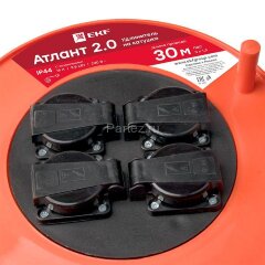 Удлинитель на катушке 4х30м с заземл. 16А IP44 Атлант 2.0 3.5кВт ПВС 3х1.5 PROxima EKF UKA02-16-315-