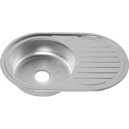 Мойка 7750 U MELANA 0,6/160 МАТОВАЯ врезная овальная с сифоном (122 M t*12)