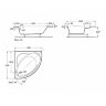 Ванна акриловая Roca Bali 145х145 угловая (7.2480.6.400.1)