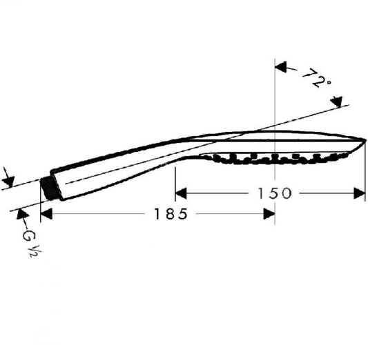 26550400 Ручной душ Raindance Select E 150 3jet, белый/хром