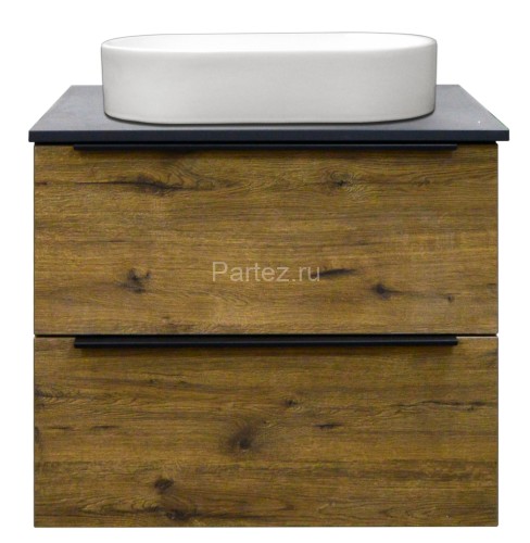 Тумба подвесная Azario Gris 75/2 750х500х560 два выдвижных ящика, без столешницы, цвет Дуб Веллингто