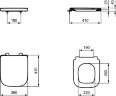 Сидение с крышкой для унитаза Ideal Standard i.life S с функцией плавного закрытия, дюропласт, с фун
