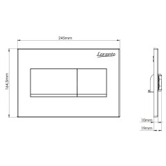 Кнопка смыва Loranto KARER механическая, двойная, белый