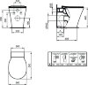 Унитаз приставной Ideal Standard CONNECT AIR AquaBlade® горизонтальный выпуск, белый (E004201)