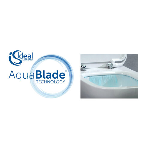 Унитаз приставной Ideal Standard CONNECT AIR AquaBlade® горизонтальный выпуск, белый (E004201)