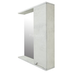 Зеркало-шкаф Loranto Florena 60 600х135х600 правый, светлый бетон (CS00086984)