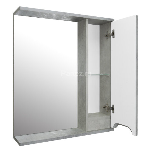 Зеркало-шкаф Loranto Florena 60 600х135х600 правый, светлый бетон (CS00086984)