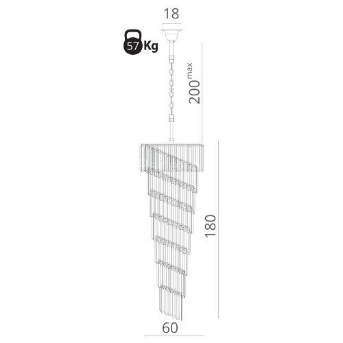 Подвесная люстра Divinare 3011/01 SP-15