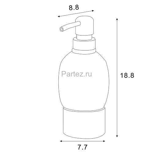 Дозатор жидкого мыла Azario ELVIA керамический настольный, бронза (AZ-128-A)