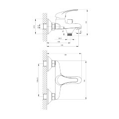 Смеситель Rossinka A35-30 для ванны